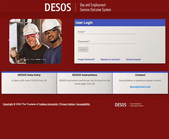 DESOS website homepage image