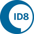 ID8 Logo blue circle with white question bubble